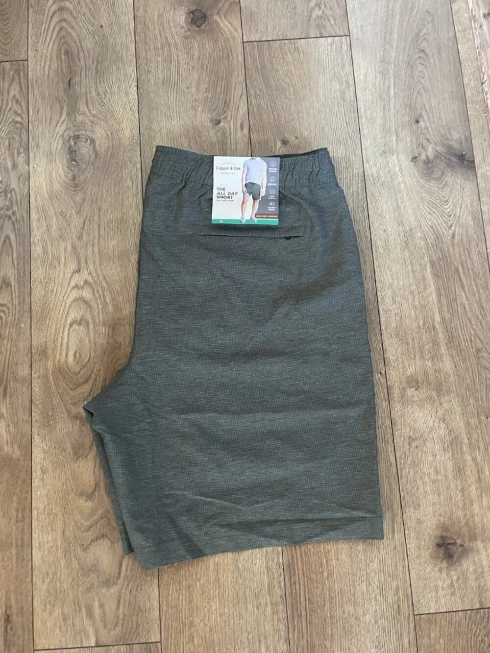 Copper & Oak Endurance Men's All Day Short, Soft Knit liner, XL
